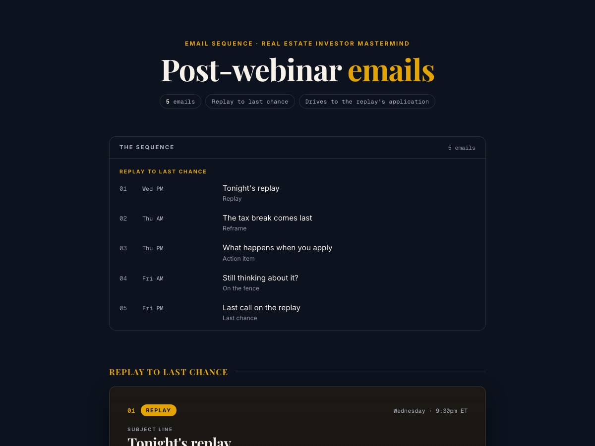 Post-webinar preview