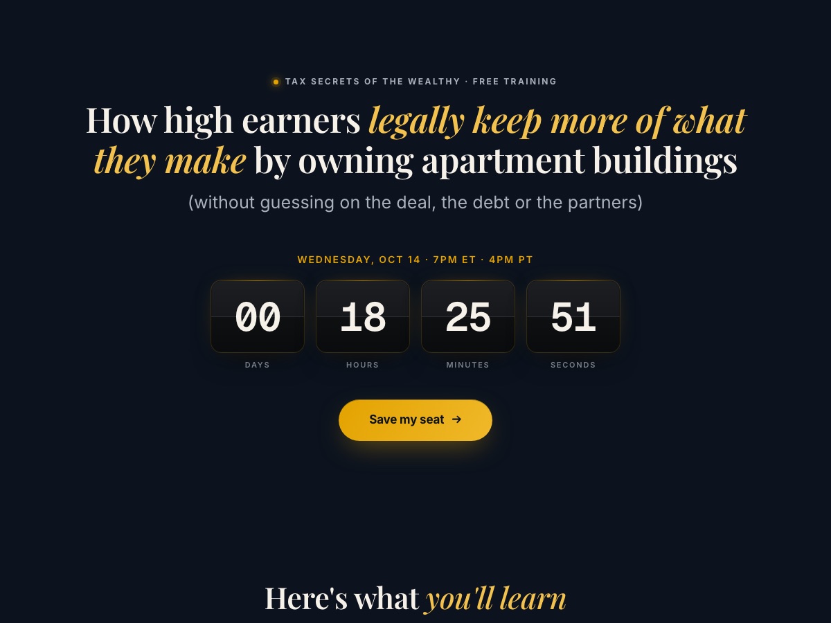 Registration page preview